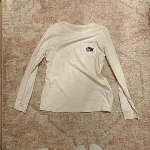 White Long Sleeve Shirt with Logo